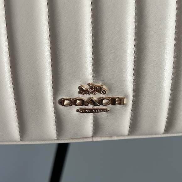 Coach Jes Chalk Puffy Crossbody Linear Quilting Leather C1569 -NWT Mob Wife - Picture 6 of 12